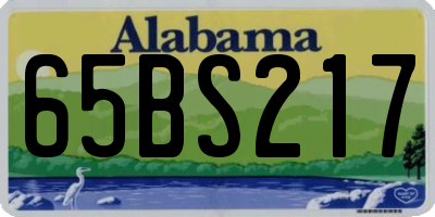 AL license plate 65BS217
