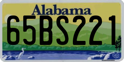 AL license plate 65BS221