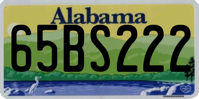 AL license plate 65BS222