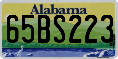 AL license plate 65BS223