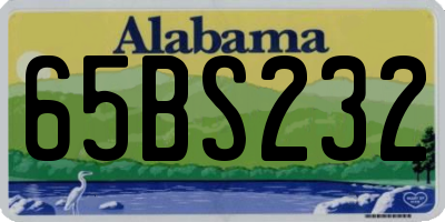 AL license plate 65BS232