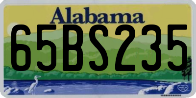 AL license plate 65BS235