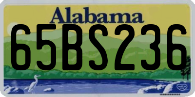 AL license plate 65BS236