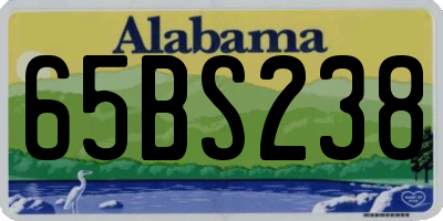 AL license plate 65BS238