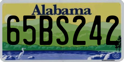 AL license plate 65BS242