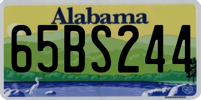 AL license plate 65BS244