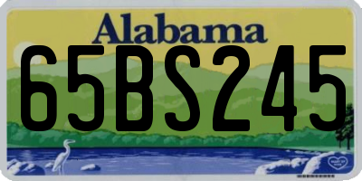 AL license plate 65BS245