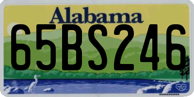 AL license plate 65BS246