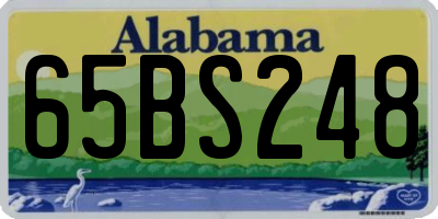 AL license plate 65BS248