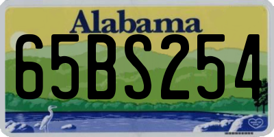 AL license plate 65BS254