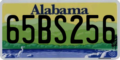 AL license plate 65BS256