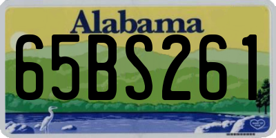 AL license plate 65BS261