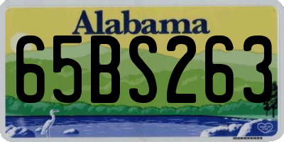 AL license plate 65BS263