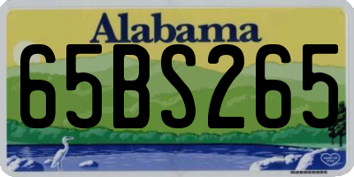 AL license plate 65BS265