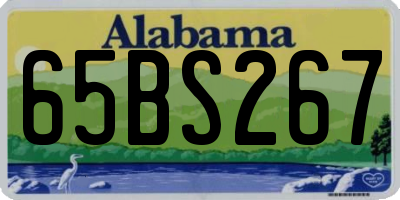 AL license plate 65BS267