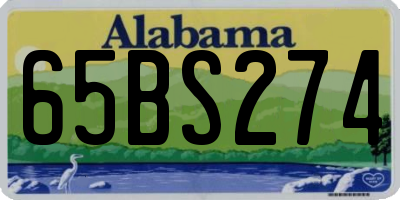 AL license plate 65BS274