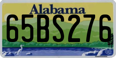 AL license plate 65BS276