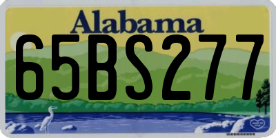 AL license plate 65BS277