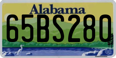 AL license plate 65BS280