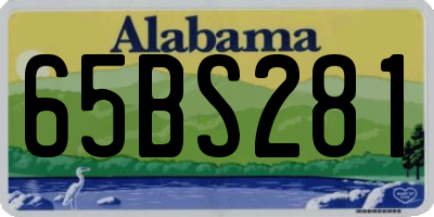 AL license plate 65BS281