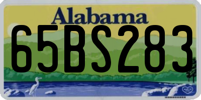 AL license plate 65BS283