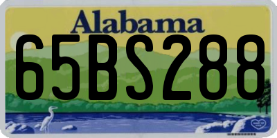 AL license plate 65BS288