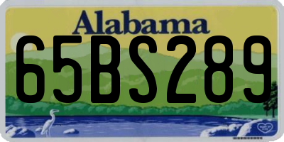 AL license plate 65BS289