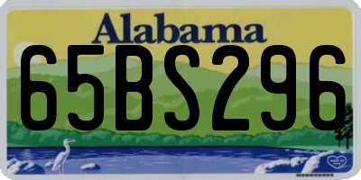 AL license plate 65BS296