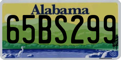 AL license plate 65BS299