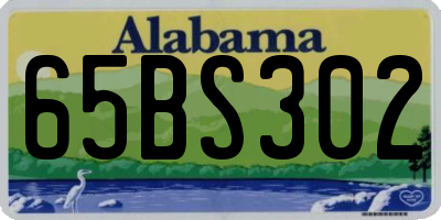 AL license plate 65BS302
