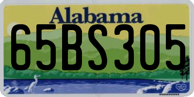 AL license plate 65BS305