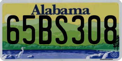 AL license plate 65BS308