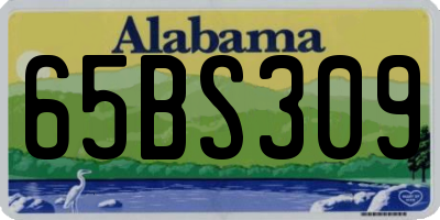 AL license plate 65BS309