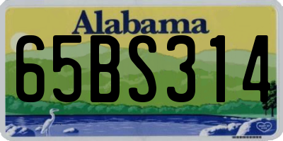 AL license plate 65BS314