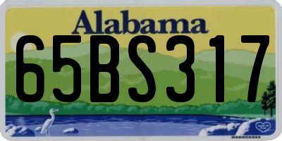 AL license plate 65BS317