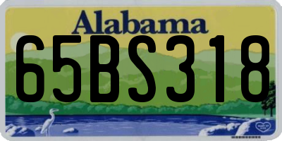 AL license plate 65BS318