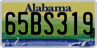 AL license plate 65BS319