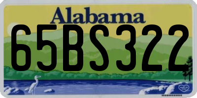 AL license plate 65BS322