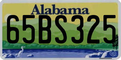 AL license plate 65BS325