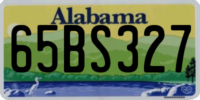 AL license plate 65BS327