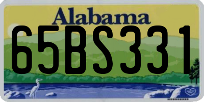 AL license plate 65BS331