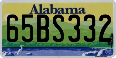 AL license plate 65BS332