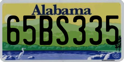 AL license plate 65BS335