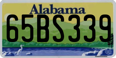 AL license plate 65BS339