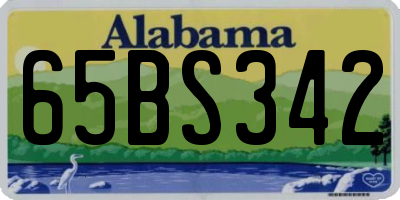 AL license plate 65BS342