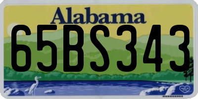 AL license plate 65BS343