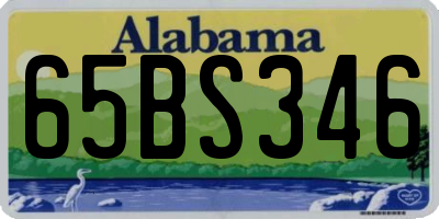 AL license plate 65BS346