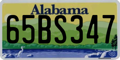 AL license plate 65BS347