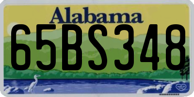 AL license plate 65BS348