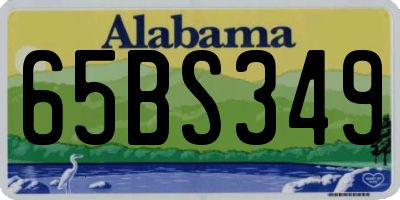 AL license plate 65BS349